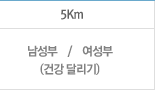 5Km:남성부ㆍ여성부(건강 달리기)